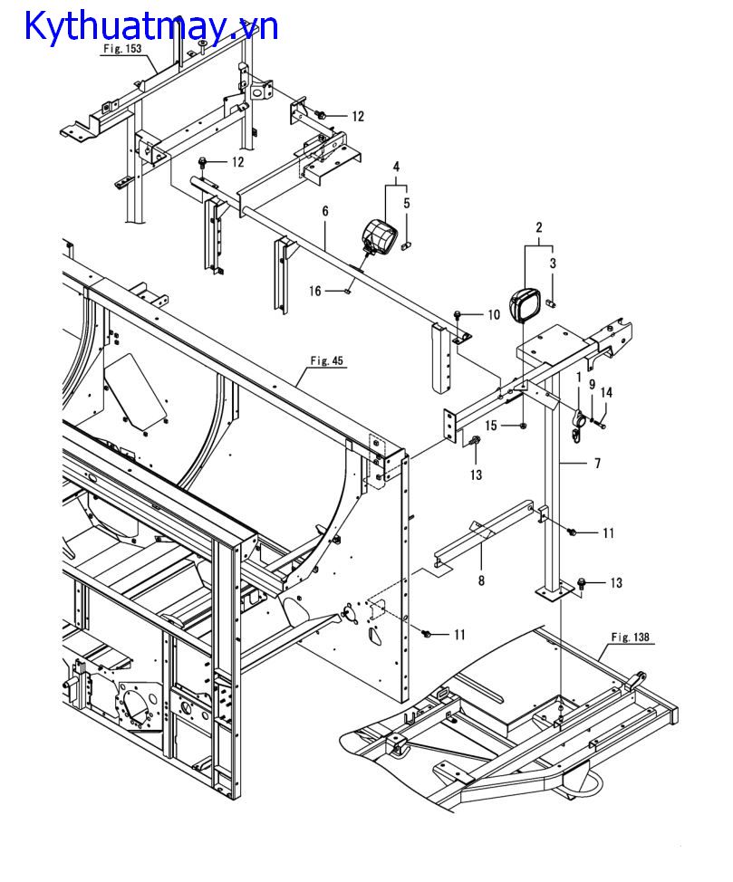 Giá đỡ thùng chứa lúa